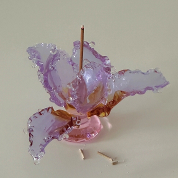 创意纯手工鸢尾花玻璃摆件香插ins风高级感花朵装饰礼物