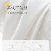 幻影纱窗帘透光不透人纱帘白纱阳台飘窗遮阳遮光2025新款窗纱法式