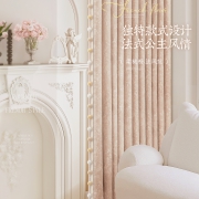 法式唐顿庄园花边窗帘遮光卧室公主风女孩房提花雪尼尔2025新款