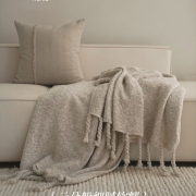 卜凸家居四季通用沙发毯子母婴纯色羊毛毯盖毯客厅午睡柔软羊绒毯