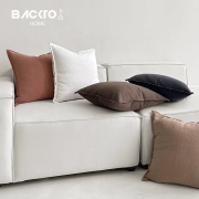 家居四季棉麻提花抱枕现代极简侘寂风客厅卧室亚麻柔软