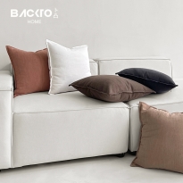 家居四季棉麻提花抱枕现代极简侘寂风客厅卧室亚麻柔软