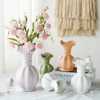法式芬顿陶瓷花瓶轻奢高级感小众复古客厅鲜花插花民宿设计感摆件