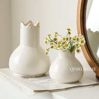 轻奢高级感花瓶摆件客厅插花陶瓷水养插花仿真花假花客厅摆件花器